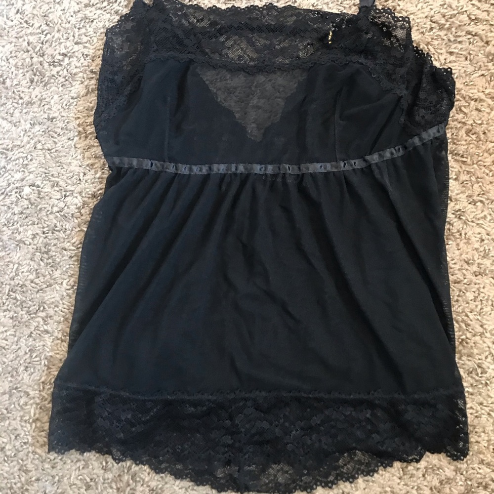 Victoria’s Secret Black stretch lace top